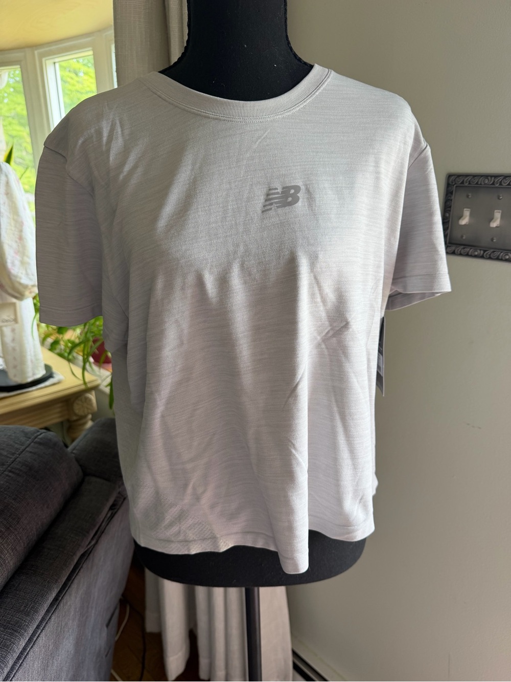 New Balance Light Gray Short Sleeve Performance Tee